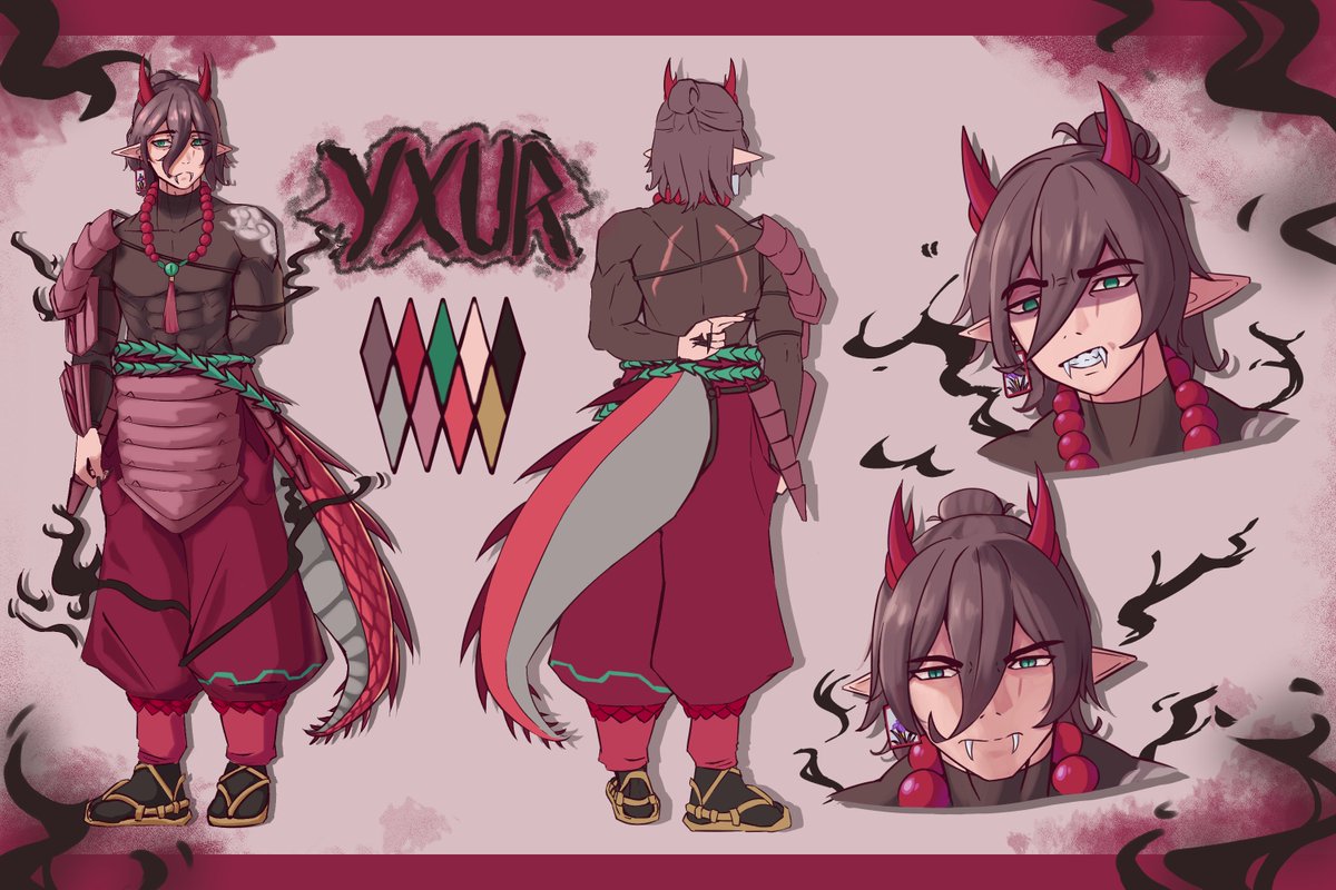 possibly_yxur's tweet photo. just realized I've never posted my reference sheets on here... OOPS Im Yxur_kryser, most people call me Yxur (pronounced wiser) I'm a corrupted dragon vtuber who plays a variety of games. i have a sarcastic, witty sense of humor, and I'm always one to roll with the bit. https://t.co/fpt4kmGkMw