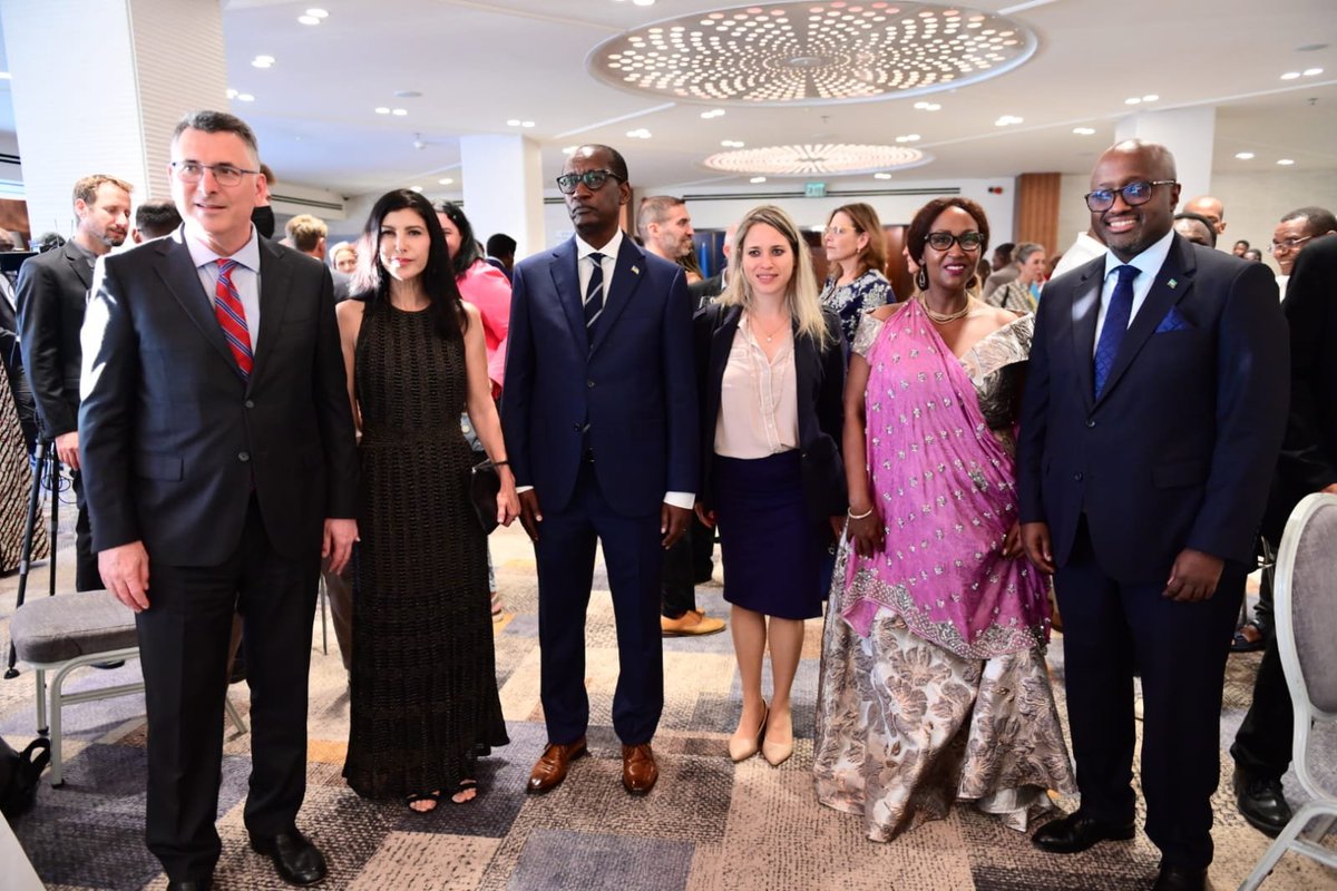 FactsOnRwanda's tweet photo. RWANDA 🇷🇼🇮🇱 ISRAEL

During his official visit to Israel, Foreign Minister Nduhungirehe alongside his Israeli counterpart Gideon, together joined the Rwandan community in Israel, members of the diplomatic corps, and friends of Rwanda in celebrating the 32nd Anniversary of Rwanda's Liberation (#Kwibohora32).

The celebration highlighted Rwanda's remarkable journey of resilience and transformation and the strong partnership between the two nations. #FactsOnRwanda