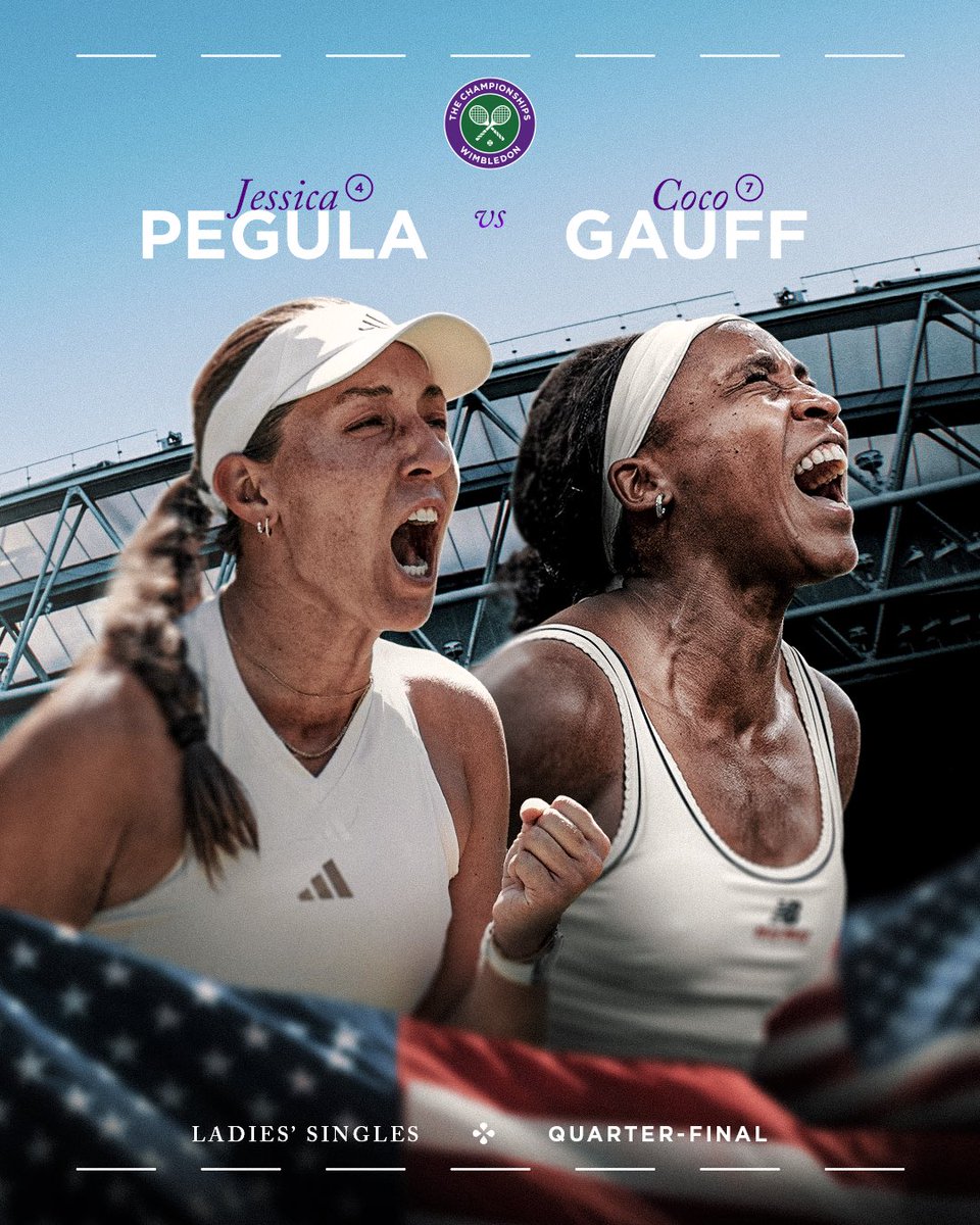 Wimbledon's tweet photo. An All American affair awaits on Centre Court 🇺🇸 https://t.co/gQVkKduoaZ