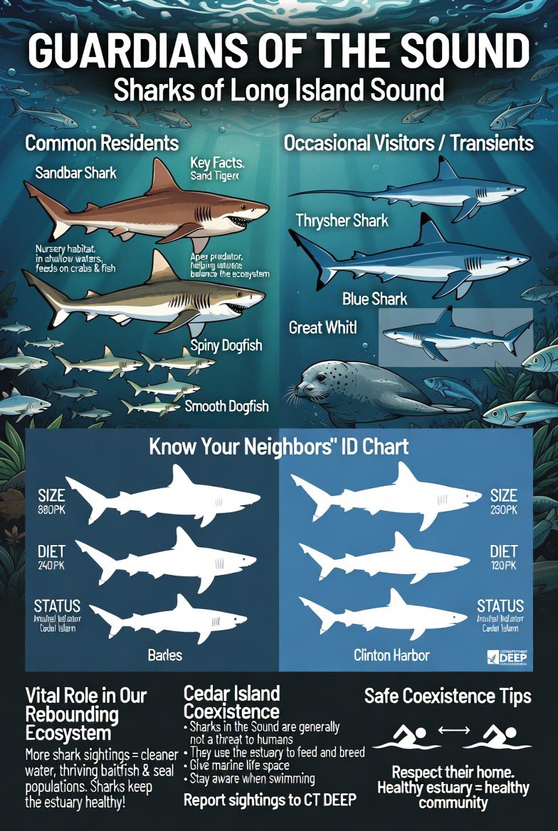 IslandEnviro's tweet photo. A draft poster in preparation for shark week https://t.co/BMNXZXYODW