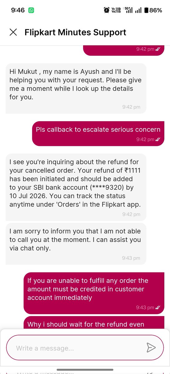 MukutGoyal1's tweet photo. @flipkartsupport Look at the screenshot where its denied to callback https://t.co/AiTitlbScf