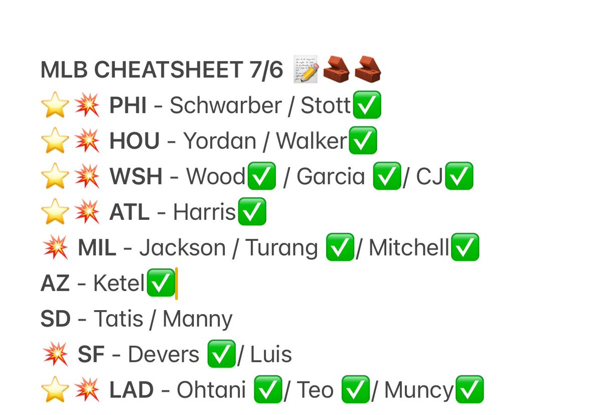 BricksPicks_'s tweet photo. Cheatsheet fav props 9/11 81% on day 🔥 

Full sheet - 13/19 Nearly 70% 📝📝🧱

#PrizePicks https://t.co/jPgeuk6Lmg