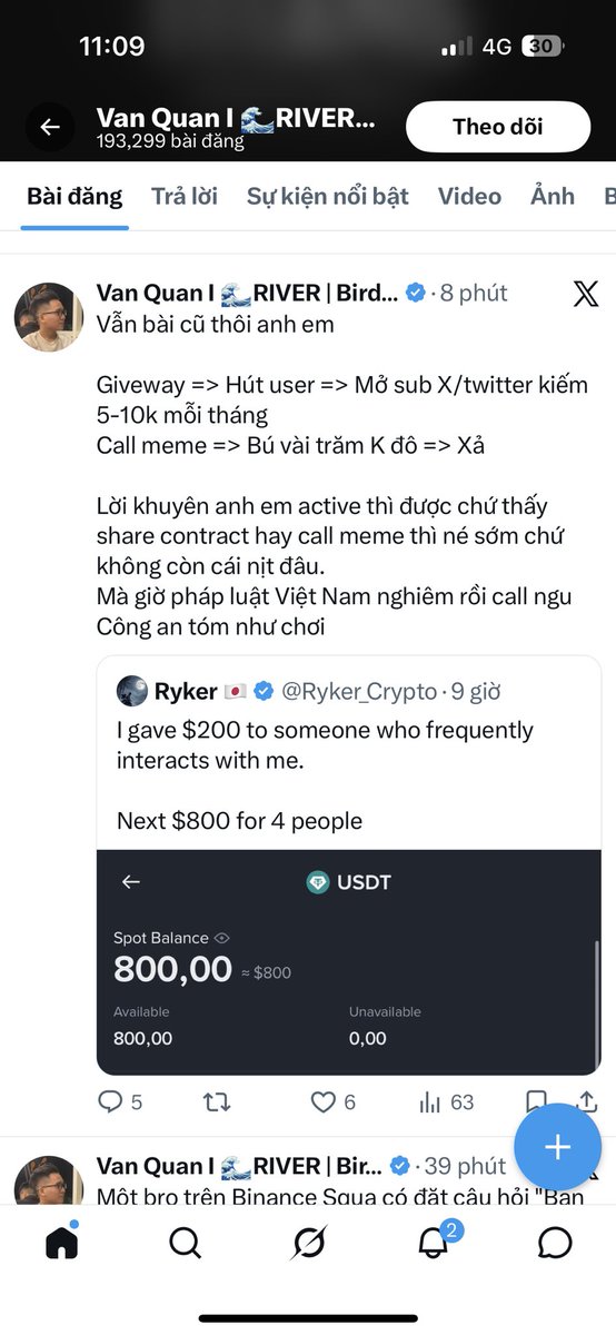 Cryptoislife99's tweet photo. Downtrend thì toàn người cũ đầu đầy sạn đầy sỏi trade với nhau thui=)) khéo hôm này ông A cúng cho ông B xong hôm sau ông B cúng lại cho ông A xong hôm nọ 2 ông lại cúng hết cho sàn thì lấy đâu ra tiền nữa🤣.

Giờ ai cũng phải dựa vào PayX mà kiếm cơm thôi=)) như bác này acc 50k fl mà đăng bài flop ác luôn méo có view, view với tt toàn chạy bot bên nhóm chéo X, phải bu idol Ryker bú view mới trụ nổi=)) mùa Downtrend này ôi sao mà nó khắc nghiệt quá =))