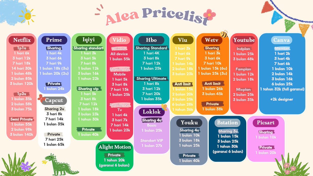 serapthine's tweet photo. APP PREM MURAH GARANSI FULL DAN PROSES CEPAT DI SINI AJA 

NETFLIX, CANVA, IQIYI, VIDIO, WETV, VIU, CAPCUT, LOKLOK, YOUTUBE, PRIME VIDEO, HBO GO 
Order : https://t.co/3btG7Whsfn
Testimoni : https://t.co/OH9PErCUQ0 #zonauang https://t.co/0w4IS5eegJ