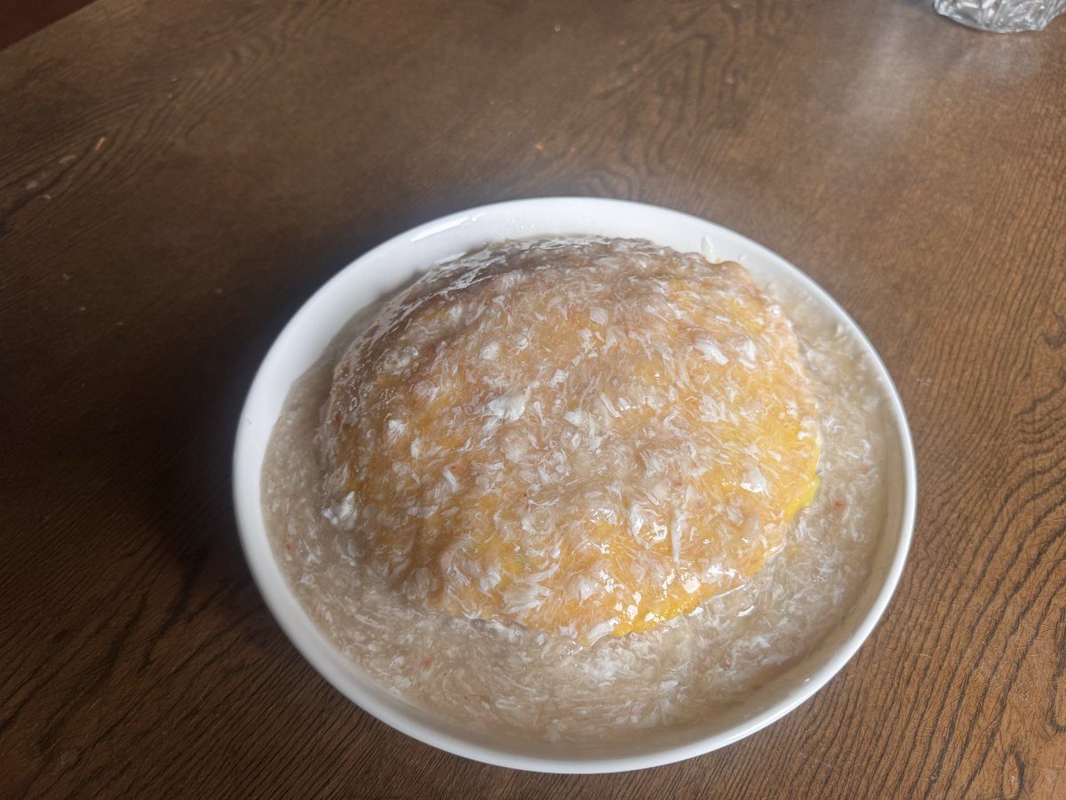 CANNABIkaicho's tweet photo. 今日のなびランチは
蟹玉蟹あんかけ炒飯🫠 https://t.co/vZz7wZWryz