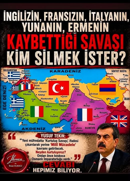 Dede38__'s tweet photo. Atatürk "KURTULUŞ SAVAŞI" diyor.
Mustafa Kemal Atatürk, 29 Ekim 1933'te okuduğu 10. Yıl Nutku'nda "Kurtuluş Savaşı" kavramını kullanmıştır. 
Hatta 10. Yıl Nutku'nun taslak metnine yazdığı "İstiklal Savaşı" ifadesindeki "istiklali" çizip yerine "Kurtuluş" yazmıştır. 
Atatürk'ün yazdığı 10. Yıl Nutku daktilo edildikten sonra, Atatürk tarafından üzerinde -mürekkepli kalemle- bazı düzeltme ve ilâveler yapılarak son şeklini almıştır. 
Atatürk'ün okuduğu 10. Yıl Nutku'nun son sekli şöyle başlamıştır: 
"Türk milleti Kurtuluş savaşına başladığımızın, 15 inci yılındayız. Bugün, Cumhuriyetimizin, 10 uncu yılını doldurduğu, en büyük bayramdır.
Kutlu olsun!..."
1926 yılında İsmet Paşa bu savaşa "İstiklal Savaşı" denileceğini belirtiyor. Atatürk de istiklal savaşı ve milli mücadele kavramlarını kullanıyor, ama 1930'larda dil devrimi sürecinde "kurtuluş savaşı" kavramını  kullanıyor.
Atatürk'ün Dil Devrimine karşı olanlar ve  Türk Devrimi'nin evrimini görmeyen, görmek istemeyenler için bunun bir anlamı olmayabilir ama Dil Devrimine önem verenler ve Türk Devrimi'nin evrimini bilenler için bunun anlamı büyüktür. 
Ayrıca biz tarihćiler zaman zaman "Milli Mücadele" ifadesini de kullanırız ama Yusuf Tekin'in niyeti başka! O, Atatürk'ün de kullandığı "Kurtuluş Savaşı" ifadesini mufredattan kaldırmaktan söz ediyor.
Sinan MEYDAN