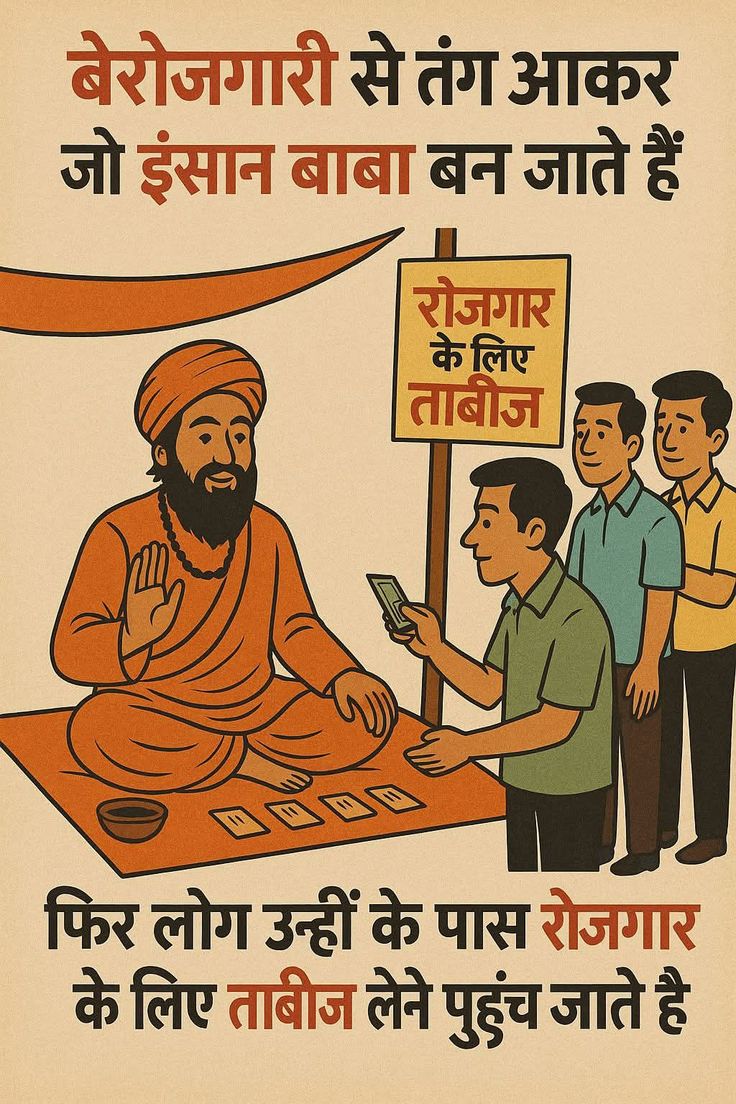 SingJatinjqo's tweet photo. #GodMorningTuesday
अगर ताबीज़ से ही रोज़गार मिलता, तो ताबीज़ बेचने वालों को खुद किसी काम की ज़रूरत क्यों पड़ती? ❓
अंधविश्वास नहीं, विवेक और सत्य ज्ञान अपनाइए। 🌿📚 https://t.co/9U8YfvAOGo