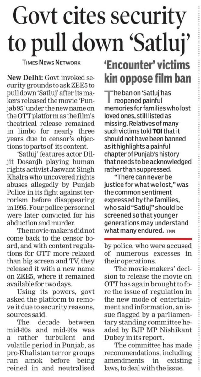 SushantSin's tweet photo. Why doesn't the Modi govt tell us under which law was the film taken down from an OTT platform? https://t.co/QINQNEs9Xc
