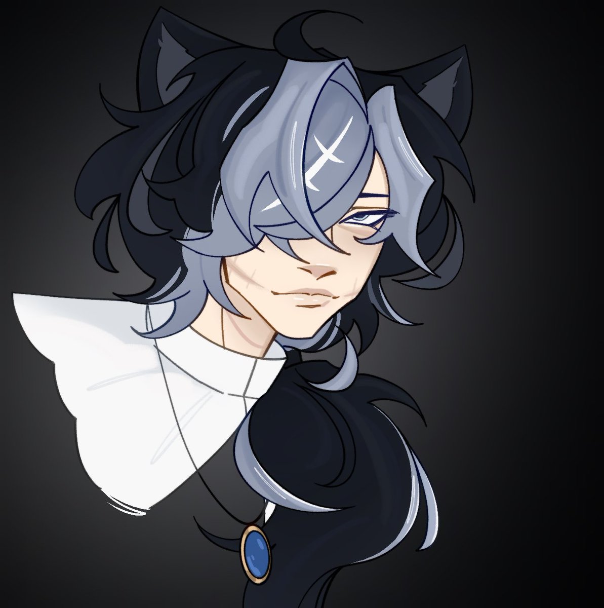 DogmaObsec's tweet photo. Artfight attack number 8… French cat boy! 
#artfight #artmoots https://t.co/HRPKrW5Jzh