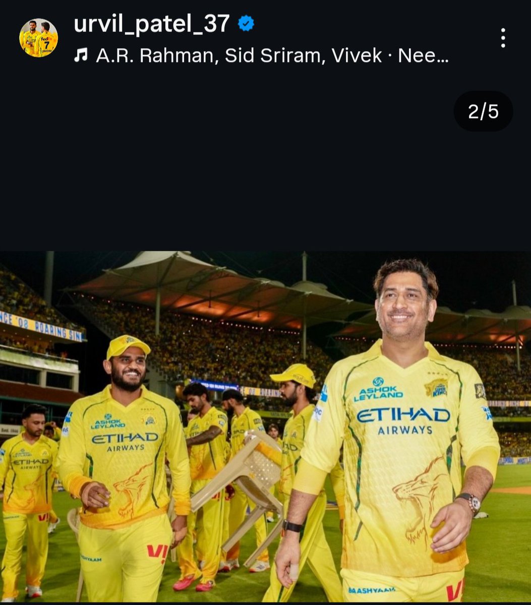 StanMSD's tweet photo. Urvil Patel Instagram Post for @msdhoni 💛 https://t.co/6smRdiCndw