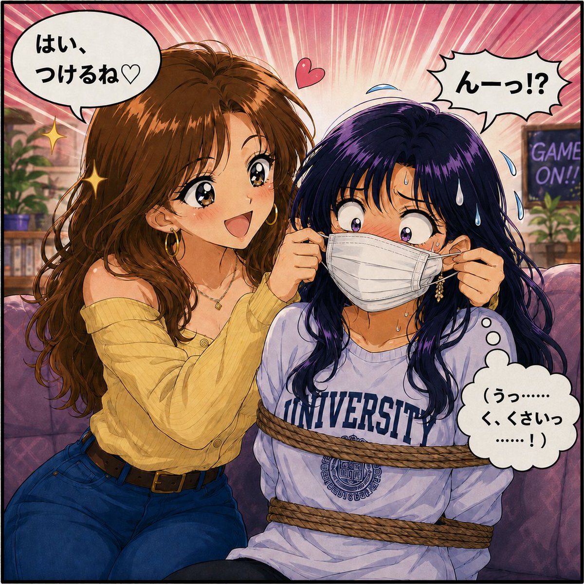 kintoki_DID's tweet photo. 可愛らしい感じで。

最後はもちろんマスクまで着けられてしまいます。 https://t.co/hnIEE3poJX