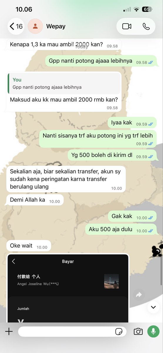 Angelgell___'s tweet photo. AKU MAU CERITA PENIPUAN DI THREADS! Guyss, aku barusan ditipu sama salah satu warga threds. Mau isi wepay, uda aku transfer tapi nga dikirim wepaynya. Hati hati ya. Chat aku di WA dia delete, threads aku di BLOKIR. Tapi aku uda capture semuanya. Katanya dia juga nipu di X. Hati2 https://t.co/GA1DIaCZag