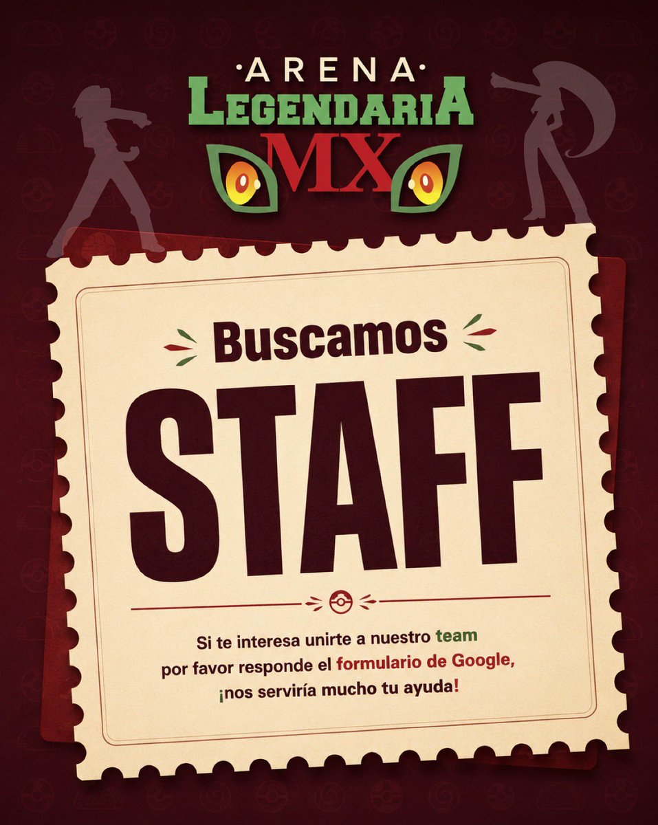 ArenaLegMX's tweet photo. ¡Buscamos staff para BALAM S3! ✨
Si te interesa unirte al team y apoyar a la comunidad, llena el formulario:

We’re looking for staff for BALAM S3! ✨
If you’d like to join the team and support the community, fill out the form:

https://t.co/HuTw4EyV8B

#pokemon #pokemongo #pvp https://t.co/UrFGYPiSAW
