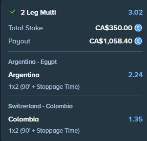 GrayGrayOG's tweet photo. YESTERDAY DIDN'T HIT SO TODAY WE JUST DO A BASIC AHHH BET!!! #WorldCup ⚽

If this pays, $50 to one person that retweets/replies their @Stake username!🍀

Cmon Argentina/Colombia! https://t.co/YiJVabyRnP