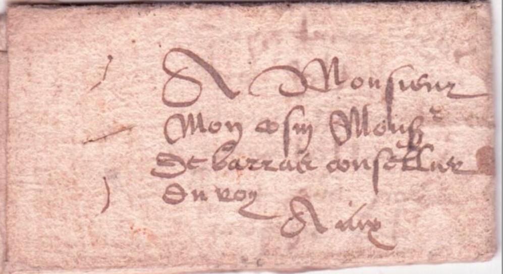 gug57's tweet photo. Istres→Aix, febbraio 1585. Prevosto di Saint-Jeurs al cugino Consigliere del Re. Sigillo araldico intatto dopo 440 anni.
https://t.co/FmKqkMCUvH #StoriaPostale #Provenza #XVI #SigilloAraldico #preuost, #Prevost, #Prevosto, https://t.co/kKvvpsqzJE