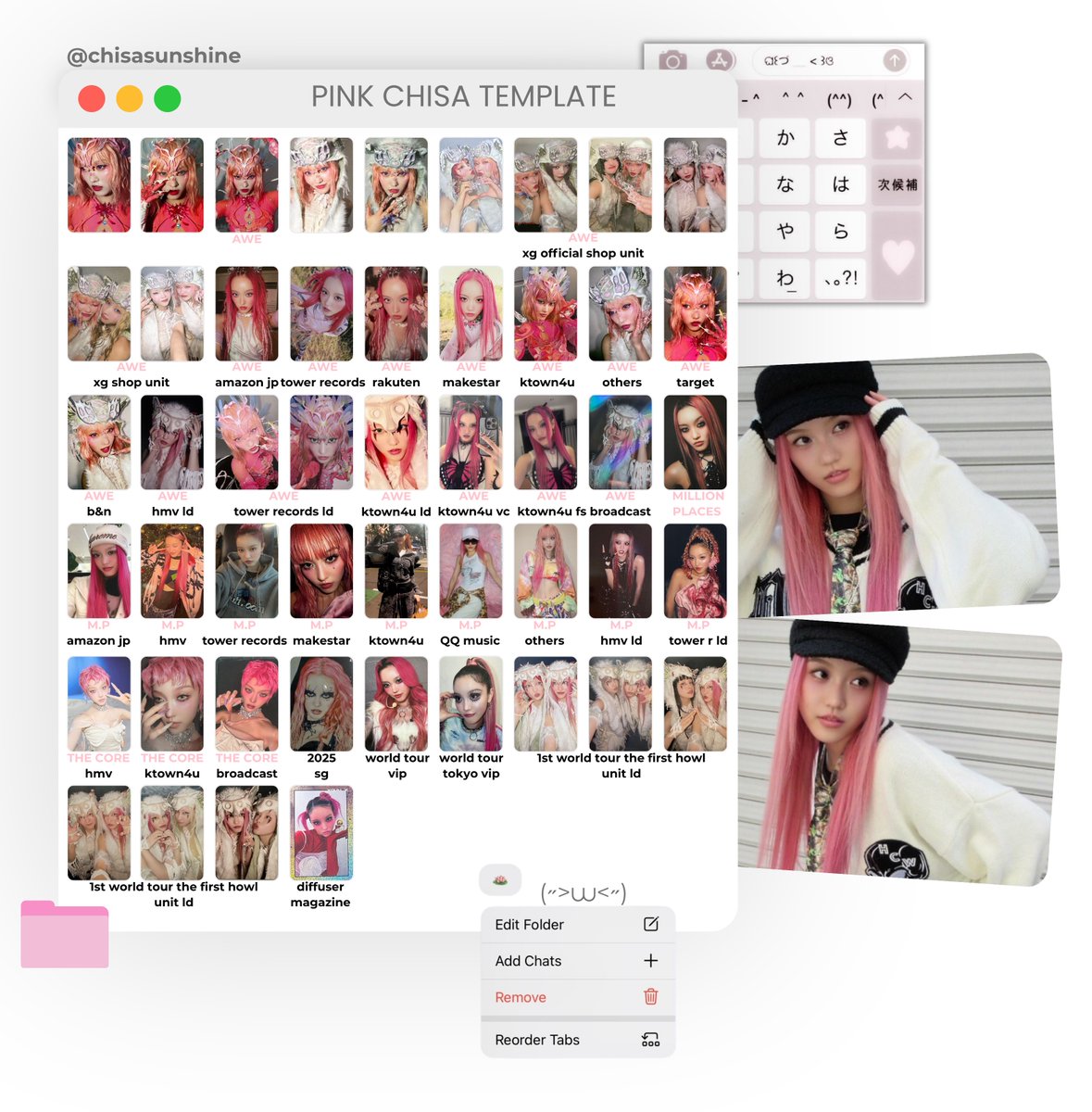 XG 엑스지 chisa with pink hair color all album regular pre-order