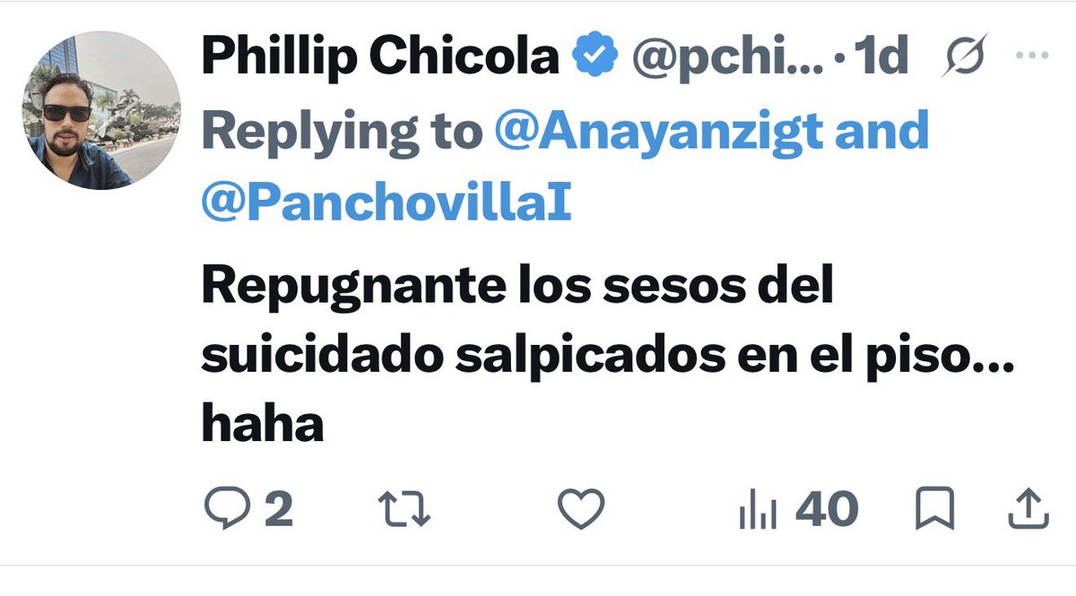 Anayanzigt's tweet photo. Está basura es Phillip chicola, no solo se alegra d q algunas personas,q luego fueron declaradas inocentes, se suicidaran,el asqueroso habla d orinar en sus tumbas,además el racista, utiliza el término indio d forma peyorativa,y admite q es un bot d su net center quien responde https://t.co/dguzrczw31