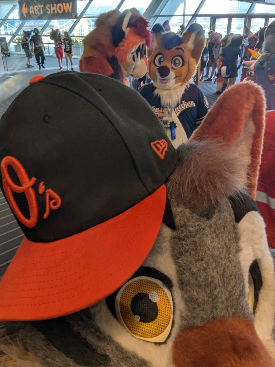 IronYote's tweet photo. I had such a blast at Anthrocon this weekend!
Met up with friends new and old and made such good memories I will never forget!
Big thank you too @WhoreHound_Co and @shepszning for the amazing classic Build-A-Bear's Oriole coyote! 

Y'all are amazing and I'll see you next year! https://t.co/vTLSBZlWQ2