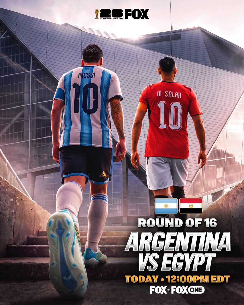 FOXSports's tweet photo. Two global icons. One massive showdown.

Messi and Argentina take on Mo Salah and Egypt in Atlanta on FOX 🔥 https://t.co/Ghg3YHxDX2