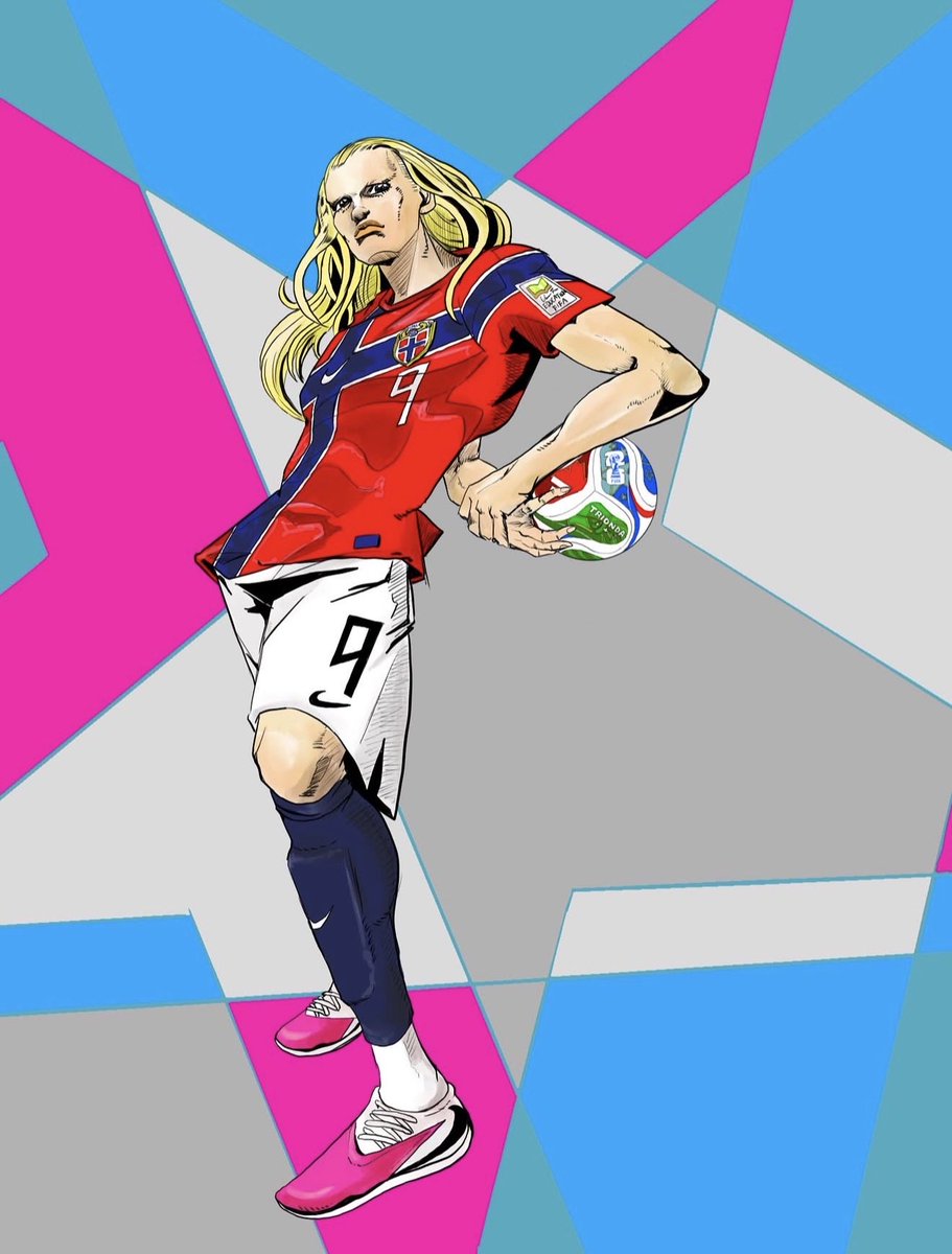 NelsonQuinteroo's tweet photo. Erling Haaland x JoJos Bizzarre's Adventures @araki_jojo @erling https://t.co/EN3QWWLWaL