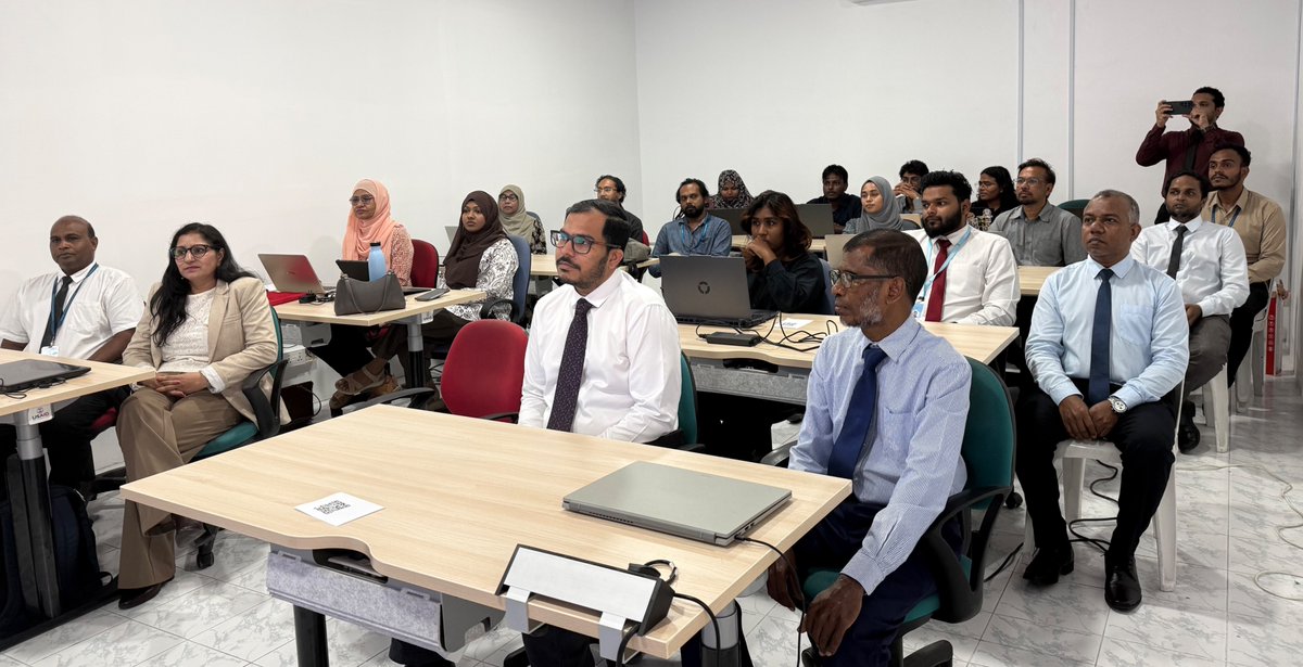 MetMaldives's tweet photo. Today marks the start of a 3-day Climate Modelling &amp; Downscaling Training at MMS. Organized by the CCD under the National Adaptation Plan (NAP), the programme builds technical capacity to support climate adaptation and evidence-based decision making. @theGCF https://t.co/BiwySHoQH1