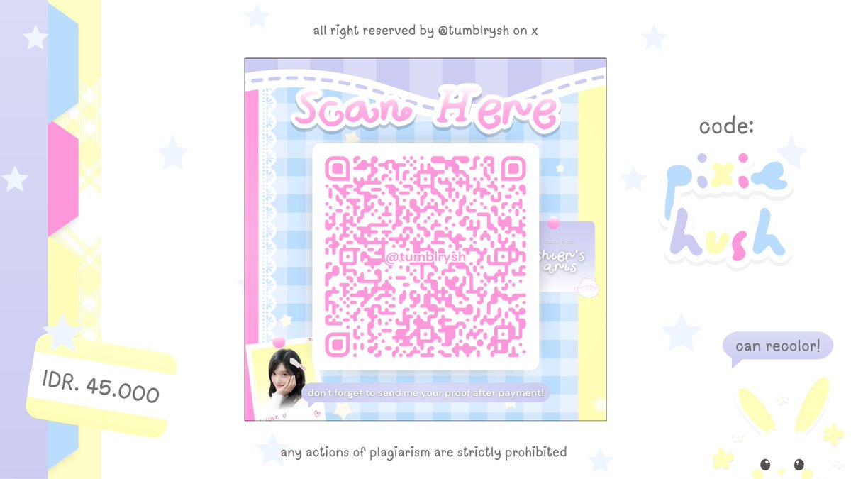 tumblrysh's tweet photo. a repost would be very appreciated! ૮꒰๑´ `๑꒱ა

hi, aku ada template qr deco free cu/pu (file canva) dengan harga yang tertera di foto 🤍 semua material bisa recolor dan retext! untuk tnc nya ada di alt ya __x :3 #bealanja https://t.co/YOg0cbqL3x