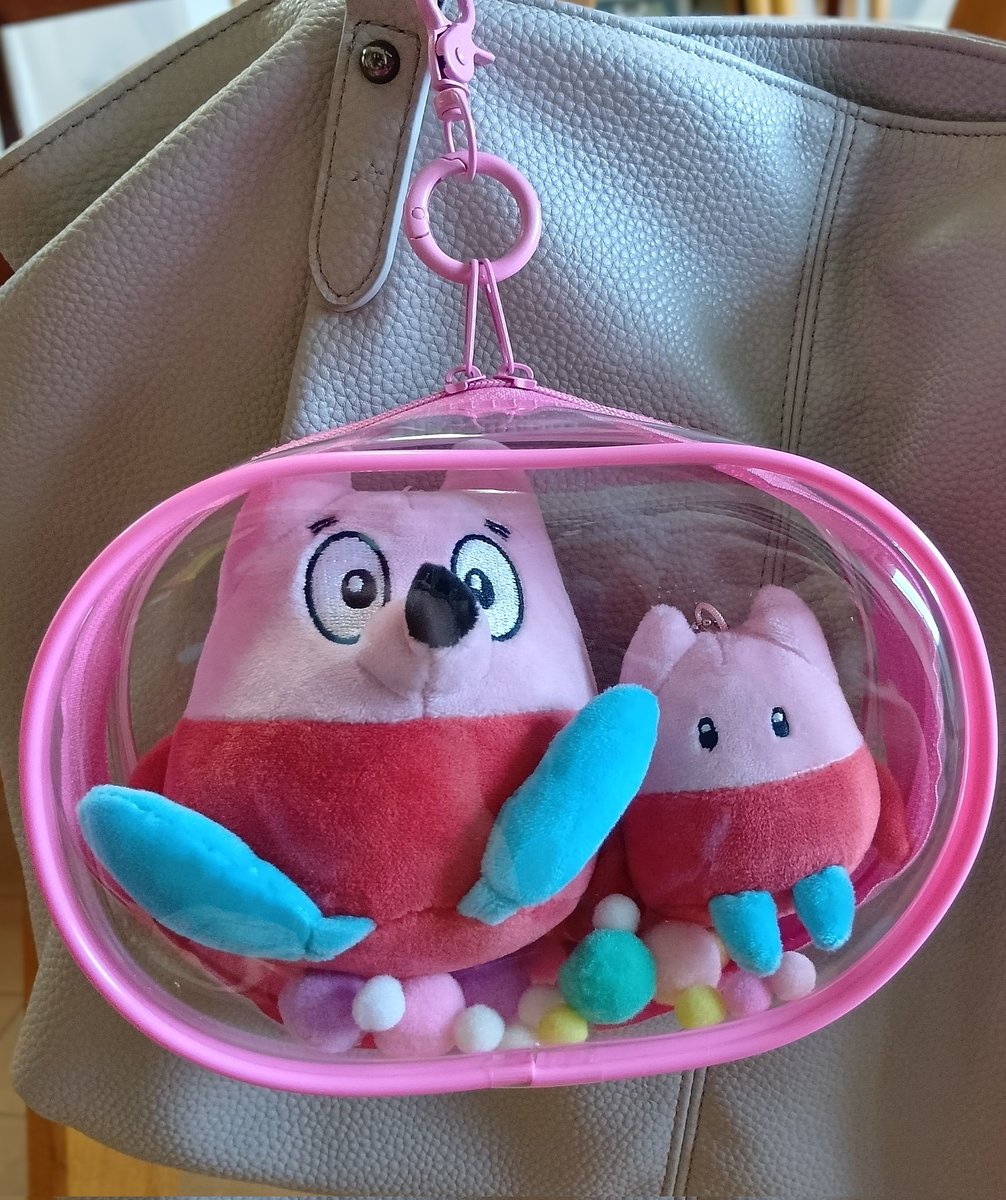 ぬいポーチが届いた！ 迷った末にパープルじゃなくてピンクにした