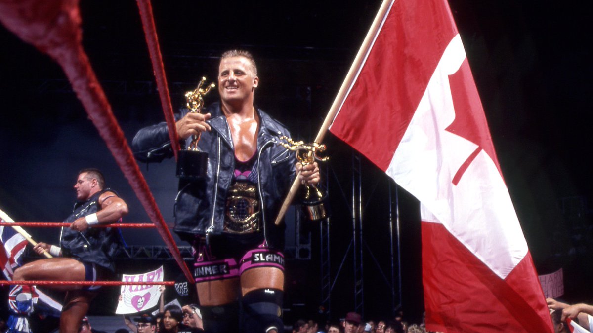 WWFWrestling1's tweet photo. On this day in 1997: Steve Austin attacks Owen Hart with a chair during The Hart Foundation promo in Edmonton, Alberta. 🇨🇦🪑 #WWF #WWE #Wrestling #HartFoundation #SteveAustin https://t.co/ydIkfhiXFr