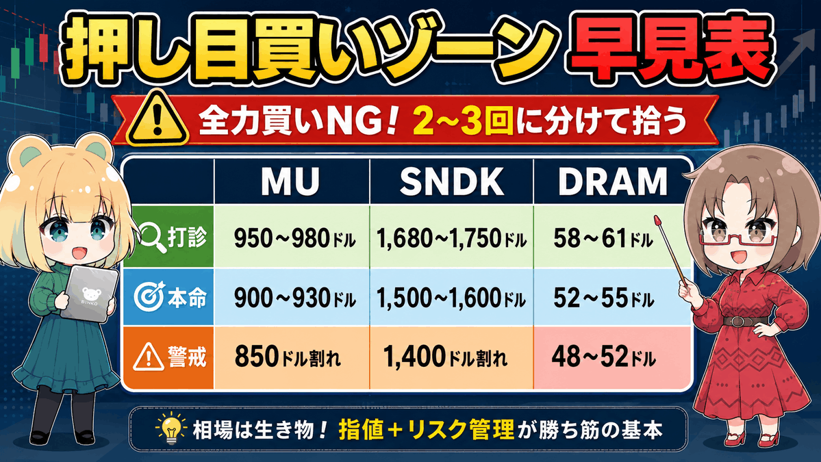 yukimamax's tweet photo. 押し目買いポイントはこんな感じですね。とりあえず。

$SNDK $MU $DRAM https://t.co/B7fj7y8YTm