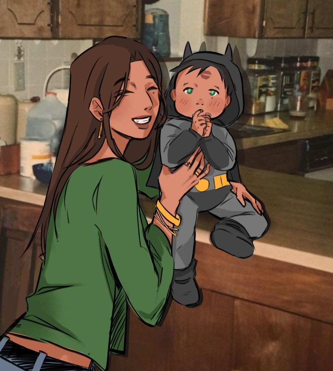 yuriifying's tweet photo. talia and her baby 🥺 #taliaalghul #damianwayne https://t.co/OuUpLHGNkn