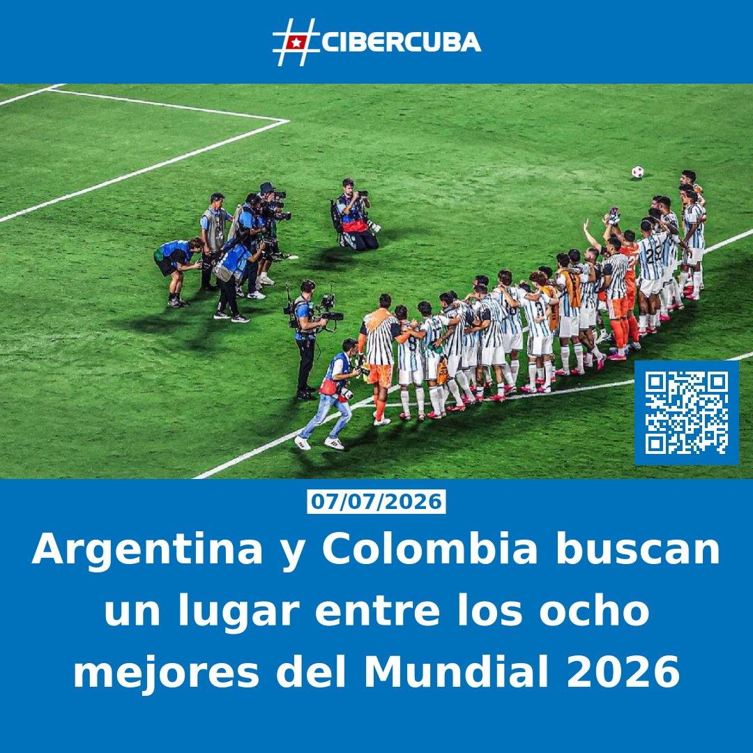 CiberCuba's tweet photo. Argentina y Colombia buscan un lugar entre los ocho mejores del Mundial 2026

Sepa más en el primer comentario 👇 https://t.co/T2MtQc5il3