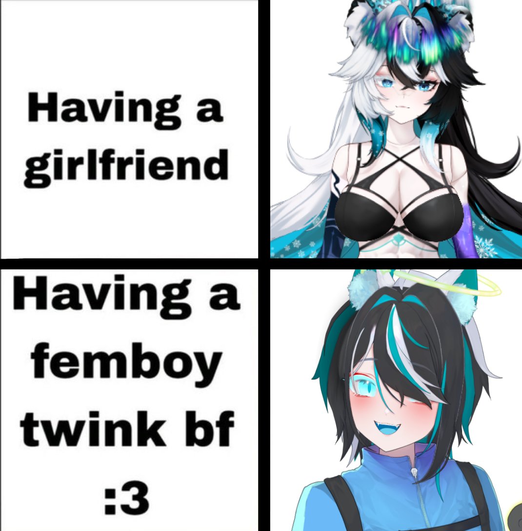 zMimi2001VR's tweet photo. ❄️Having a GF vs Having a Femboy Twink BF

🌌What would you choice

💀Feature my Femboy Acc: @Mimi_Puppet 

#vtuber https://t.co/EZjdkfG5A0