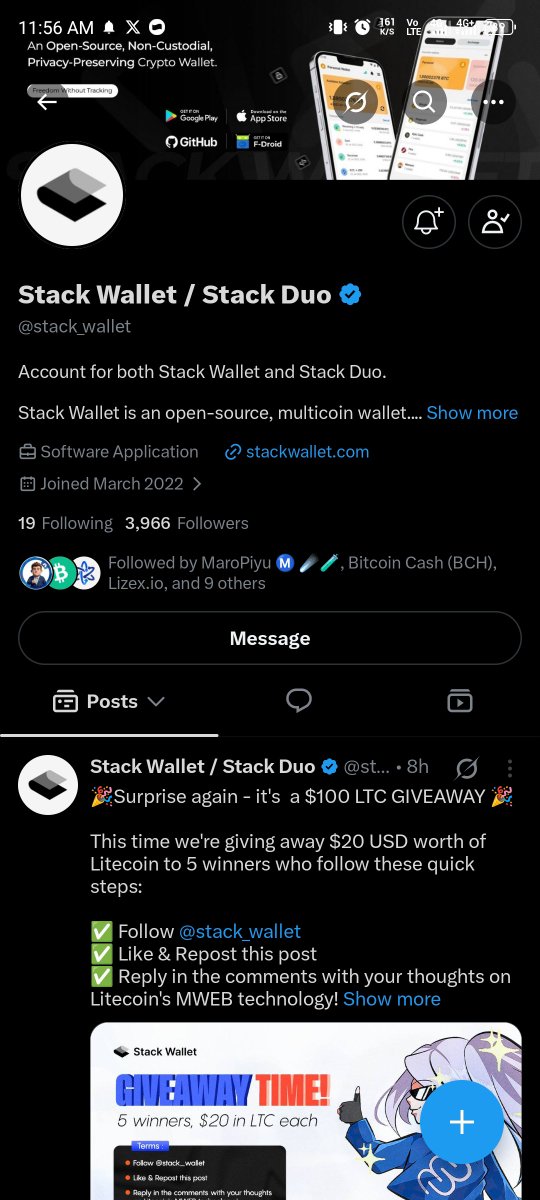 SolZeno7's tweet photo. @stack_wallet One of my favorite features of Litecoin is MWEB. It adds an extra layer of privacy while keeping the network practical and easy to use. https://t.co/ohOnjmNyH6