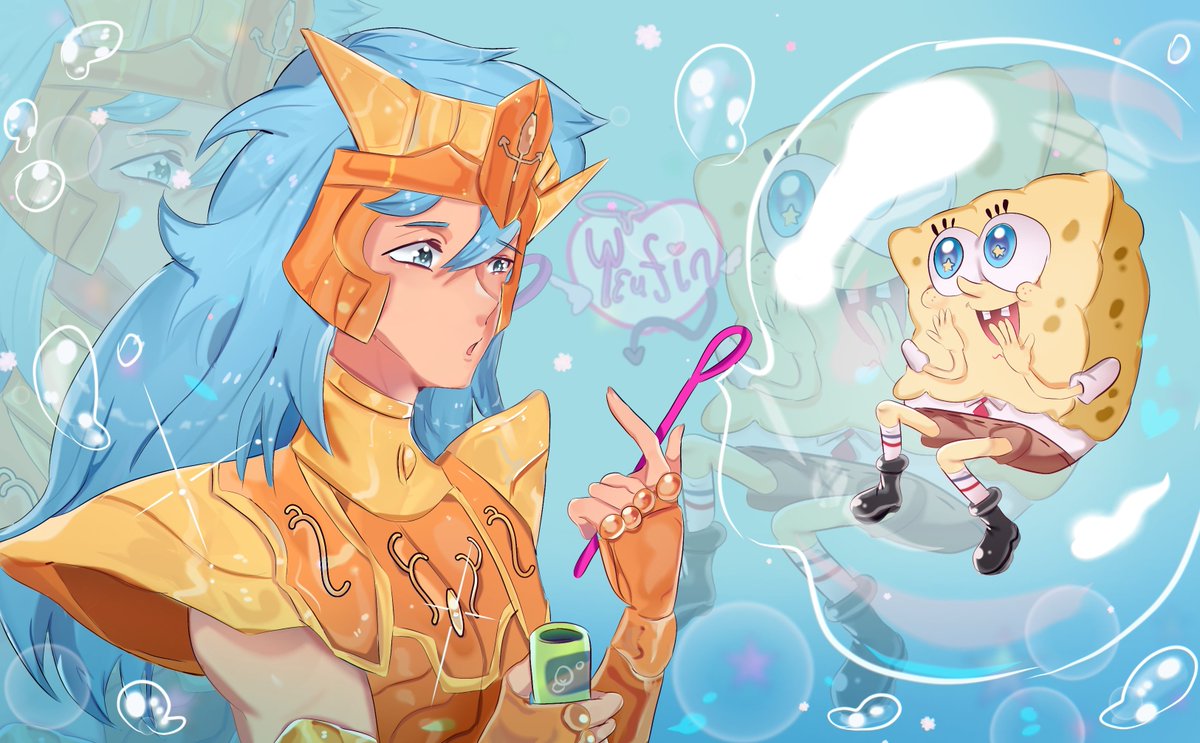 Teufin3's tweet photo. Vive en una piña de bajo del mar 🗣️🗣️
#聖闘士星矢 #bobsponge #poseidom https://t.co/ODuhukdiRB