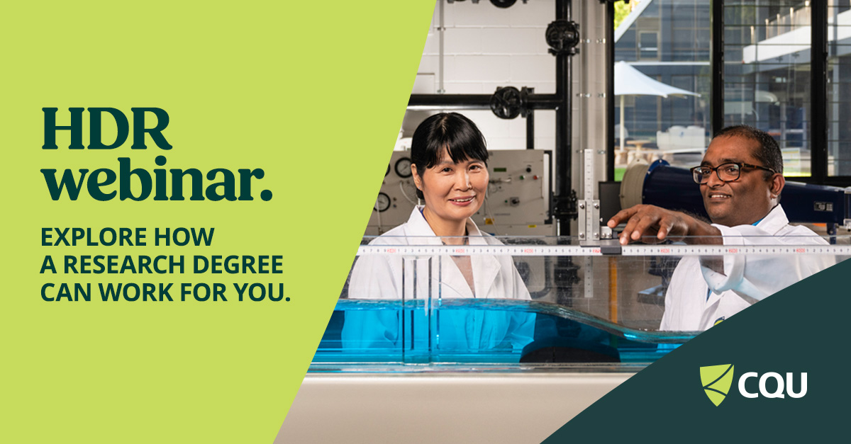 CQU's tweet photo. Have an idea you’d love to explore - but not sure where to start?
Join our free webinar on Monday, 13 July from 2 - 2:25pm AEST to explore course options, finding a topic &amp; supervisor, the application process, and available support.
Register now: https://t.co/InyrJSl1ce https://t.co/Ac14nATLxz
