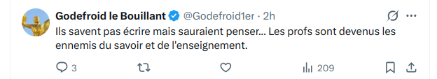 AgatheIrene's tweet photo. Prenez vos gouttes, Gode.
#profbashing https://t.co/DTRZT44tLV