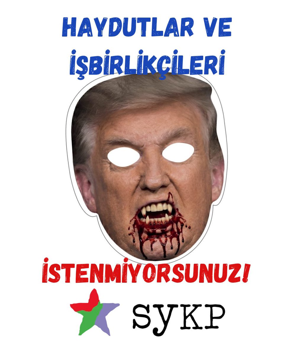 SYKPgenelmerkez's tweet photo. Haydut NATO Ankara’ya geliyor, Tayyip Erdoğan dostları üzülmesin diye devrimcileri, demokratları, sosyalistleri baskılarla, gözaltılarla engellemeye çalışıyor.

Duyuruyoruz: NATO’nun kan emici bir suç örgütü olduğu Ankara sokaklarında devrimciler tarafından teşhir edilecektir.

Trump’ın dostu, NATO’nun ortağı Tayyip Erdoğan, Bize Gücün Yetmez!