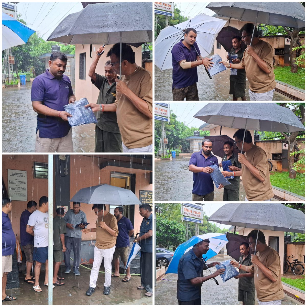 AneelMurarka's tweet photo. The Mumbai monsoon has been harsh, so distributed raincoats to the dedicated workers at Shivdham Crematorium, managed by the C B Murarka Charitable Trust. Even a small act of kindness can make a difference to those in need this monsoon. Let's stand together and support our fellow beings in whatever way possible 🙏🌧️☔
#MumbaiRains #Kindness