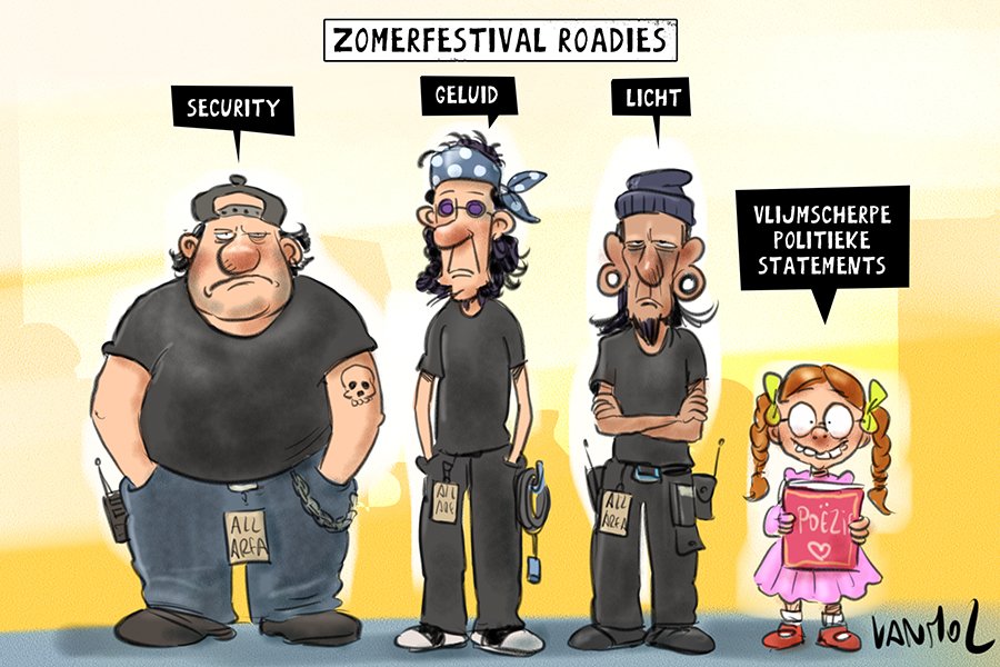 Vanmoltoons's tweet photo. #roadies #zomerfestivals #werchter #politiek @DoorbraakBE https://t.co/H5lEuQx7hW