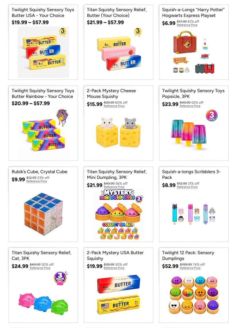 Wario64's tweet photo. Squishy, Sensory, and More Toys sale on Woot (spend $50, get an extra $10 off w/ code SQUISHTEN) https://t.co/EynVxs4L8a #ad https://t.co/0vsnDajIcV