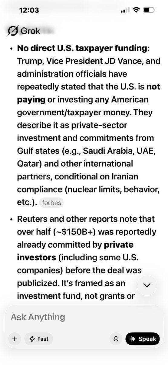 jmerytodd's tweet photo. @MagaRscumbags @DaveJennin5978 @HooverInst You should be relieved to find out that the 300 billion came from other countries around the Gulf and private sector investment commitments from Saudi Arabia, Qatar and others. You can read it right here. This should make you feel better. https://t.co/hXwrGassFz