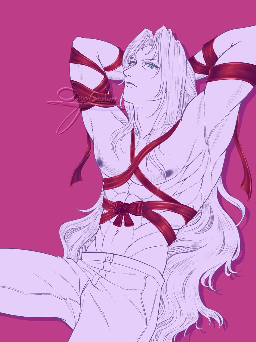 SkyeCaelum's tweet photo. ngl, I've been selfishly holding onto this one since Valentine's day. #Sephiroth #セフィロス https://t.co/NnNZEa5gj1