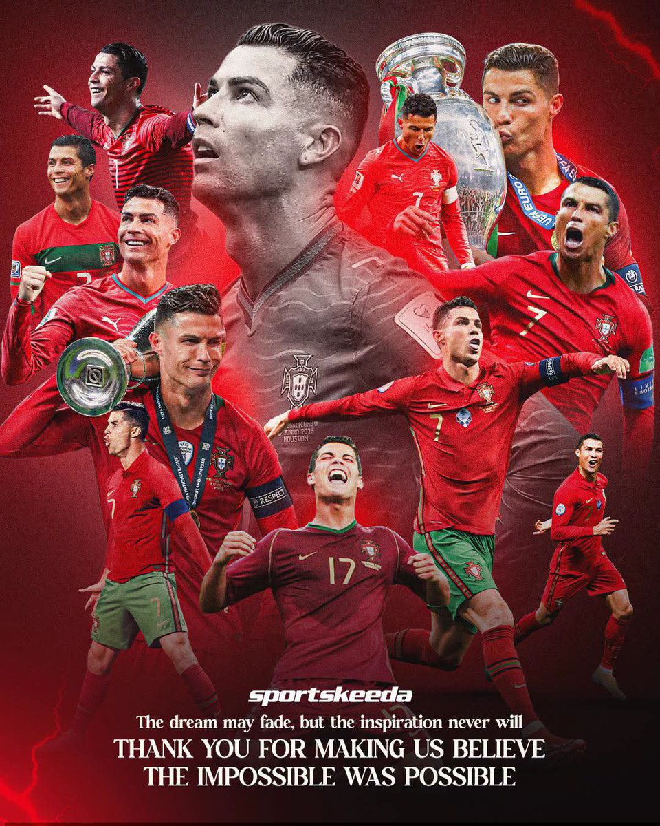 PMD_2509's tweet photo. 𝑻𝑯𝑬 𝑴𝑨𝑵 𝑾𝑯𝑶 𝑪𝑯𝑨𝑵𝑮𝑬𝑫 𝑷𝑶𝑹𝑻𝑼𝑮𝑨𝑳. 🇵🇹🐐

Cristiano Ronaldo did not just play for Portugal. He lifted a nation, gave them belief, and made the world look at Portuguese football differently. 🫶✨

One painful night can never erase two decades of dreams, glory and unforgettable memories. 🥺👏

Obrigado, Cristiano. ❤️🙏

#CristianoRonaldo #Portugal #FIFAWorldCup #WC2026