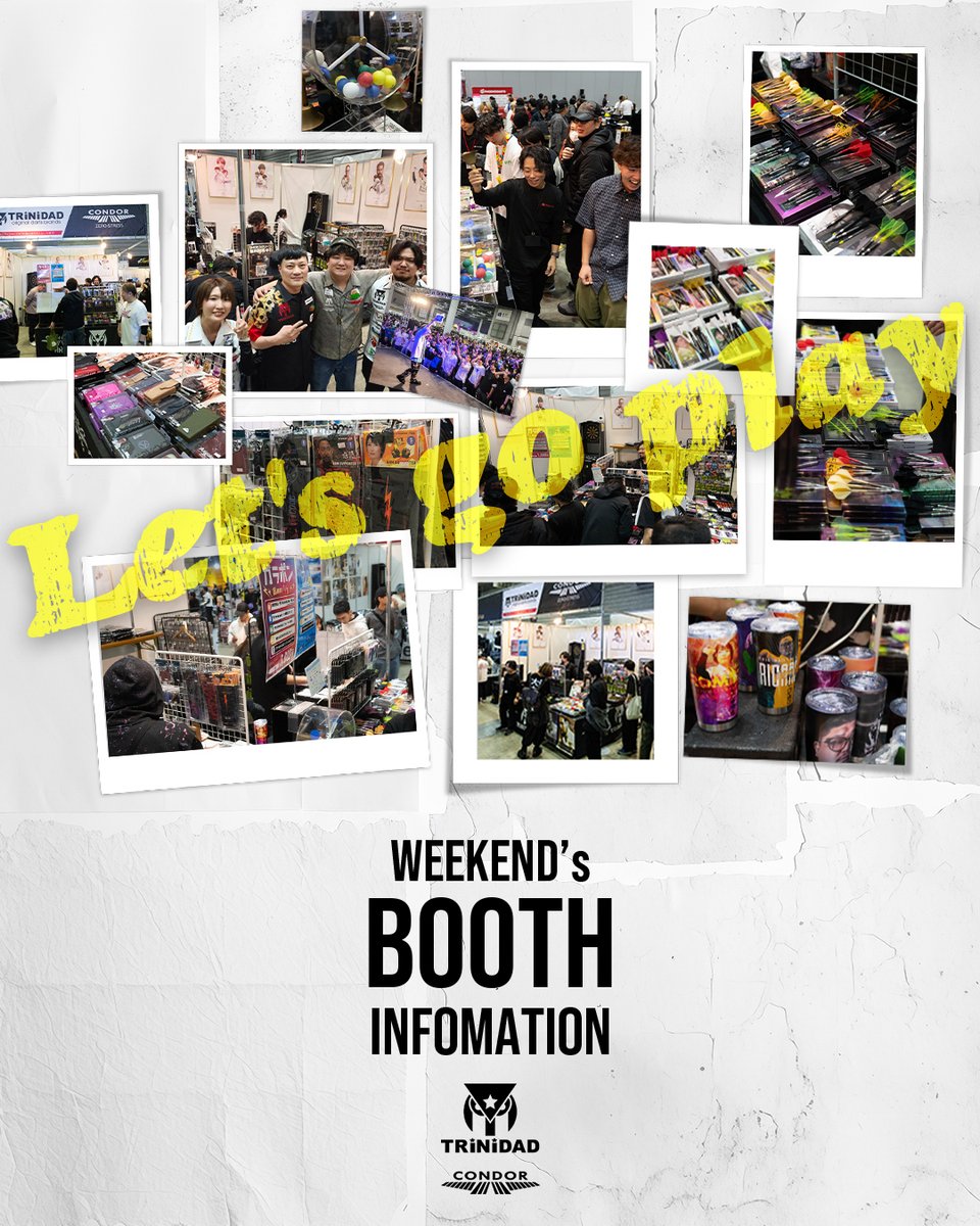 Trinidad_darts's tweet photo. ★Booth Information★

7/12(SUN)
JET長野
@ ⻑野アークスホール

西中国最強決定戦2026
@ 広島市中小企業会館

#TRiNiDAD #CONDOR https://t.co/bewDt9c6kC