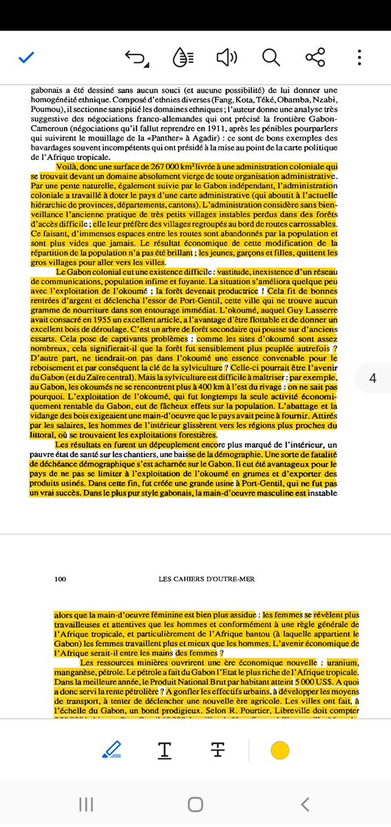 MbaAristide's tweet photo. #Gabon #Africa 
La question des inégalités spatiales est peu évoquée au Gabon. Le texte de Pierre Gourou date de 1990. Mais aucun homme politique gabonais n'a posé les problèmes en ces termes. Les ministres de l'agriculture y compris de l'opposition sont perdus devant les faits👇 https://t.co/PvoHBsRAMp
