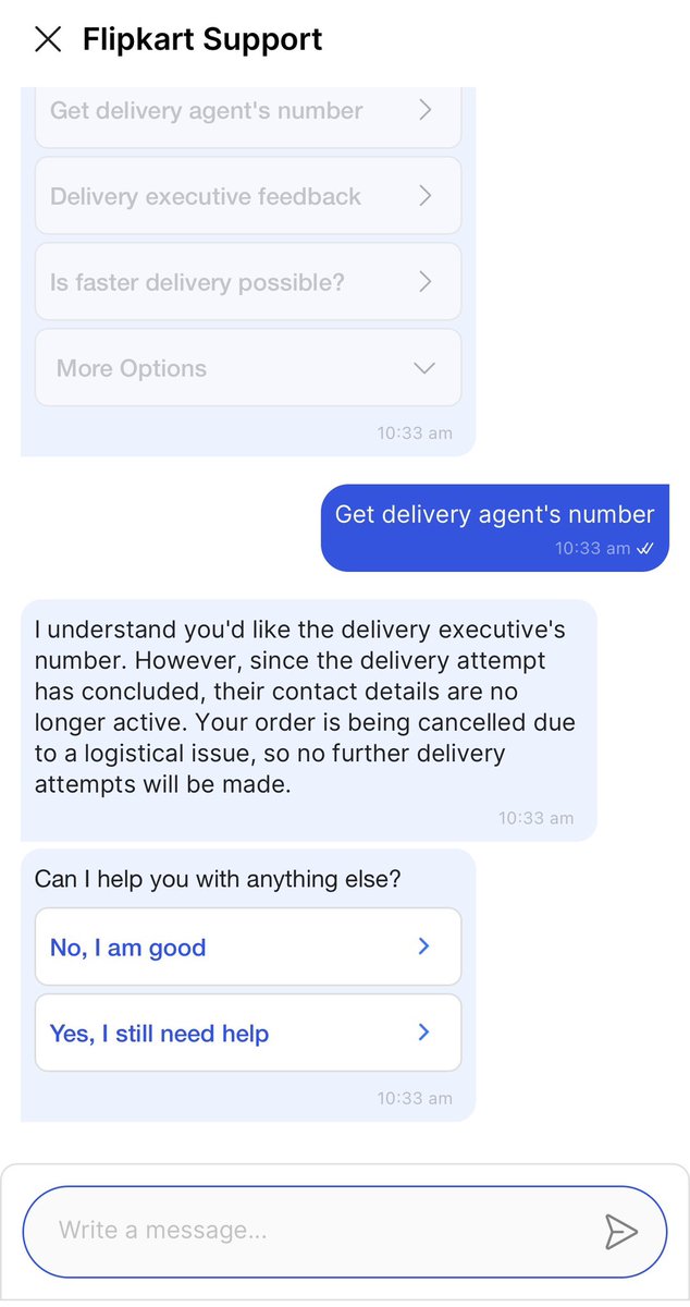 imran884u's tweet photo. @Flipkart @flipkartsupport #consumerHelp
My oder placed on june 30
OD437964699490281100 everyday showing arriving today and in chat it’s showing cancelled, pathetic service from flipkart, very disappointed https://t.co/blnAX5DH2V