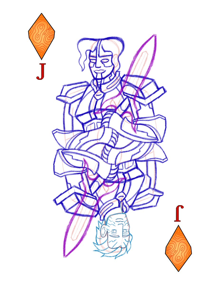 Sizzlin_Style's tweet photo. Backs of cards and plans for a jack so far (ignore the suit, it's just a place marker) https://t.co/wODlA4jP0u