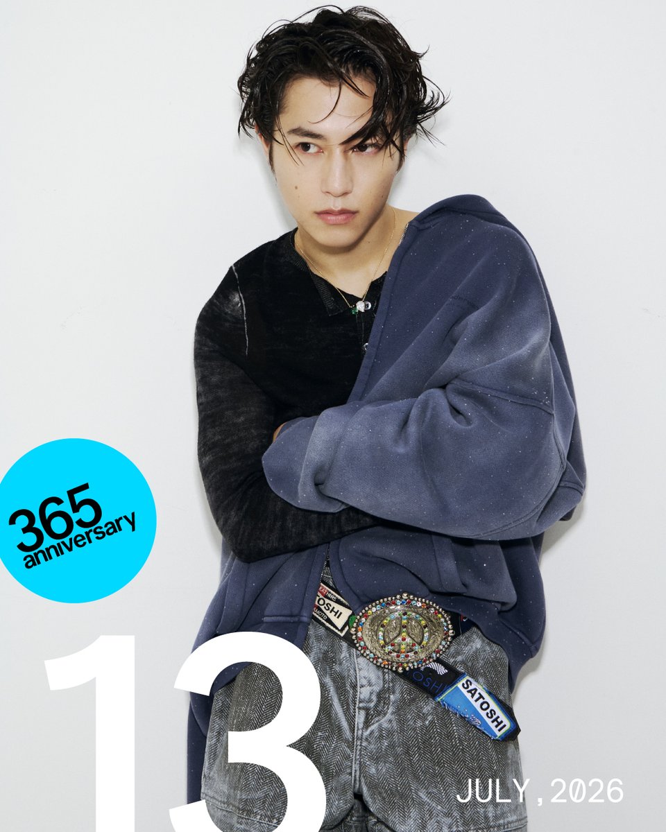 NYLONJAPAN's tweet photo. 7月13日は『国際石の日』🪨
🔗https://t.co/4rbacGYenc
Q&Aと全ての写真はURLからチェックしてね

地球の約80%の体積を石が占めているって知っていた？
そんな地球の歴史を記録する石に、今日は思いをはせてみて。
#山根航海 が、カラフルなストーンをあしらったベルトを身に着けて記念日をセレブレイト！

#365_山根航海
@vvataco

published by @caelumjp
#nylonjapan #nylonjp #365anniversary #caelumjp