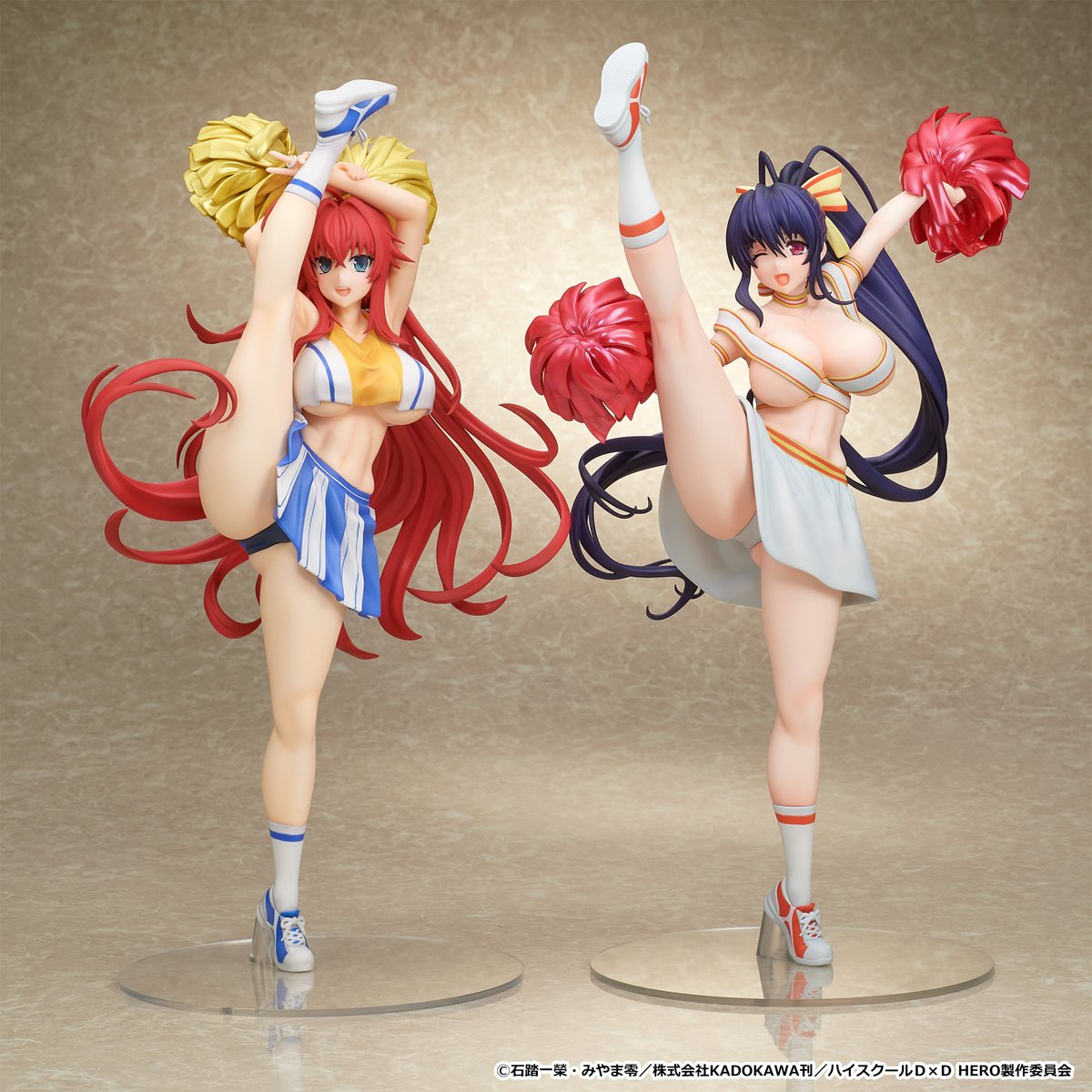 MuseMolds's tweet photo. ＼明日予約開始📢／

TVアニメ『ハイスクールD×D HERO』より、リアスと朱乃がチアガールver.で登場！！
✨（受注日）正午より予約開始です✨
どうぞお楽しみに！🔜

#haremking #HighschoolDxD https://t.co/uwYtfQm6N7
