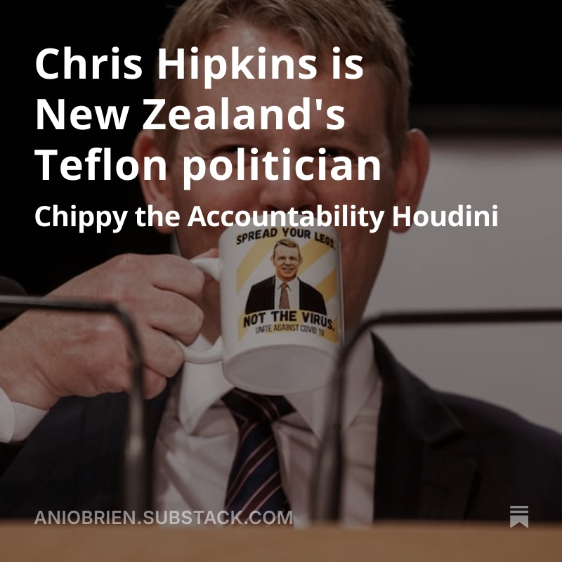 aniobrien's tweet photo. READ: https://t.co/WNXmeMUJy7
"Instead of accepting responsibility, acknowledging uncertainty, and explaining the difficult trade offs ministers faced, Chris Hipkins has constructed an elaborate narrative in which responsibility always seems to belong to someone else. Officials failed him, the Ministry failed him, the Royal Commission misunderstood events, documents are remembered differently, and contexts have changed."